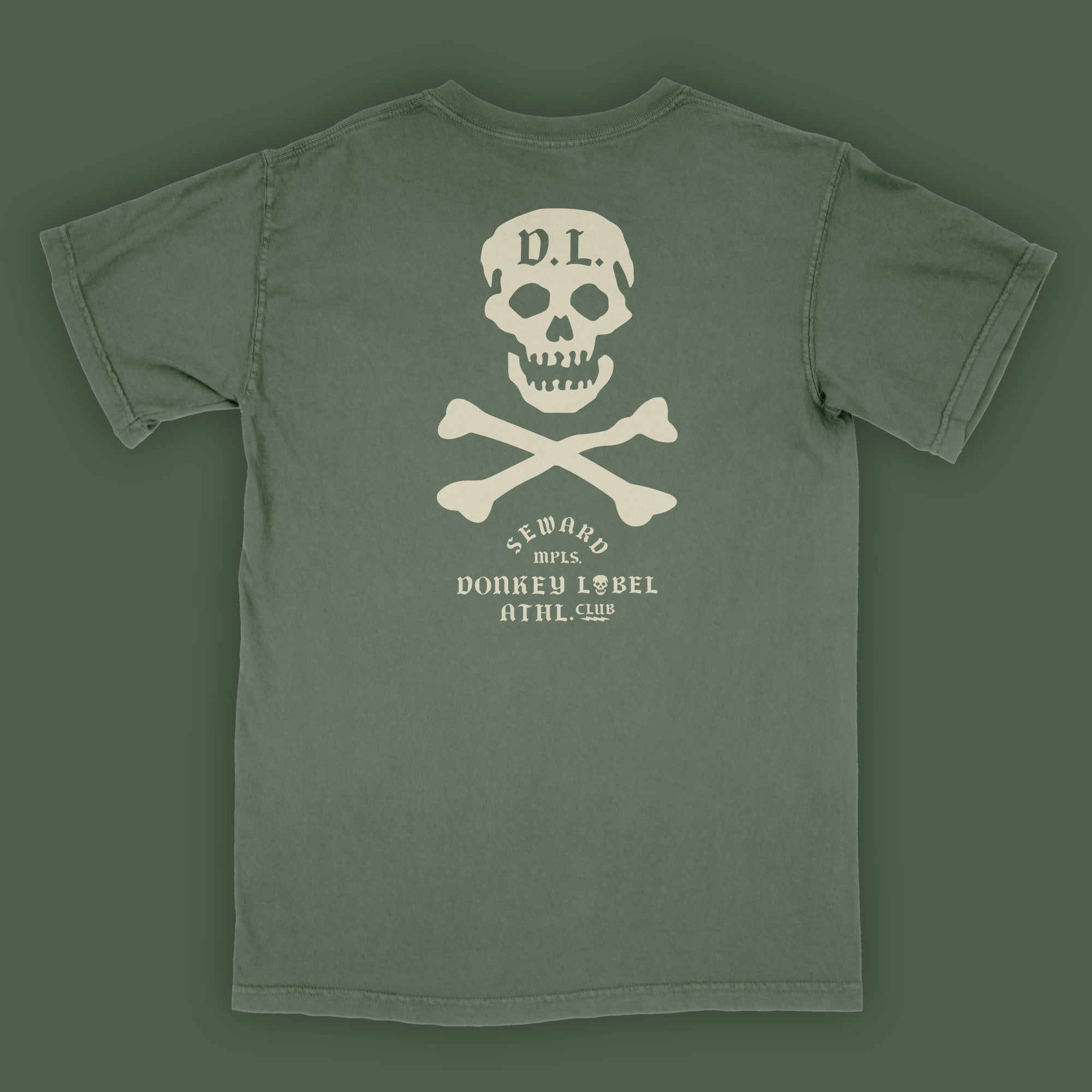 Athletic Club ‘Skull’ T-Shirt - Olive